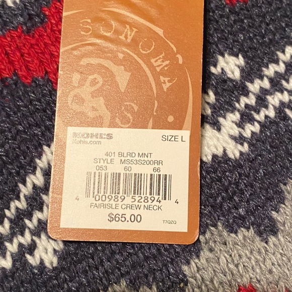 🆕 1/$20 or 2/$30 NWT Mens Fairisle Winter Sweaters - Size L - Picture 10 of 11